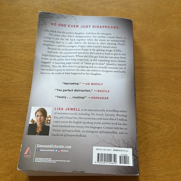 5/$25 “Then She Was Gone” softcover book by Lisa Jewell - Picture 2 of 3
